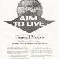 1958 General Motors Ad "Aim to Live"