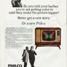 1965 Philco Television Ad "told your barber"