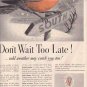 1937 Veedol Motor Oil Ad "Don't Wait"
