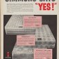 1960 Simmons Mattress Ad "Simmons Says Yes!"