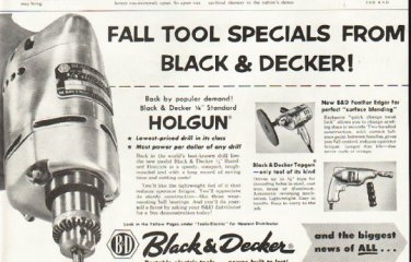 1956 Black & Decker Ad "Fall Tool Specials"