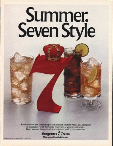 1980 Seagram's 7 Crown Ad "Summer"