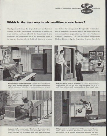 1958 Carrier Air Conditioner Ad "Which is the best way"