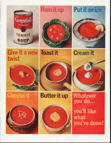 1965 Campbell's Soup Ad "Ham it up"