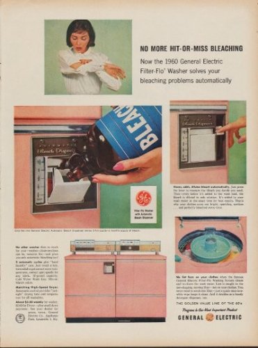 1960 General Electric Ad "Filter-Flo Washer"