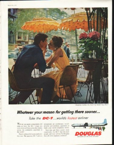 1958 Douglas Aircraft Ad "Whatever your reason"