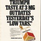 1980 Triumph Cigarettes Ad "low tars"