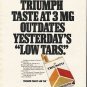 1980 Triumph Cigarettes Ad "low tars"