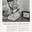 1963 Bell Telephone System Ad "Honest, Operator"