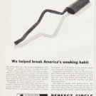 1963 Perfect Circle Piston Rings Ad "smoking habit"
