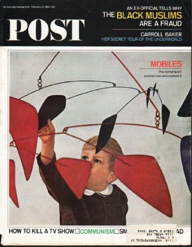 1965 Saturday Evening Post Cover Page "Mobiles" ~ February 27, 1965