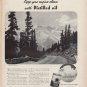 1938 Havoline Motor Oil Ad "The Mountains"