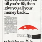 1965 Travelers Insurance Ad "all your money back"