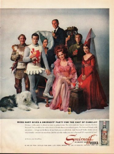 1961 Smirnoff Vodka Ad "Moss Hart"