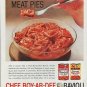 1960 Chef Boy-Ar-Dee Ravioli Ad "Bite-Size Meat Pies"