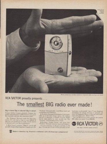 1960 RCA Victor Ad "Smallest Big Radio"