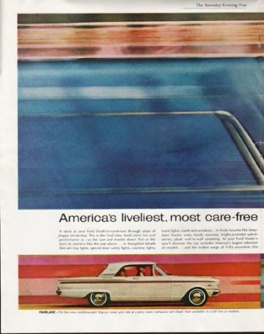 1963 Ford Ad "now going on" ~ (model year 1963)