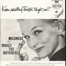 1958 Tareyton Cigarettes Ad "Know something"