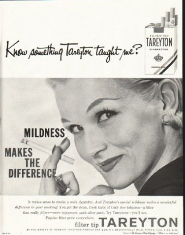 1958 Tareyton Cigarettes Ad "Know something"