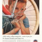 1958 Savings and Loan Foundation Ad "A bike today"