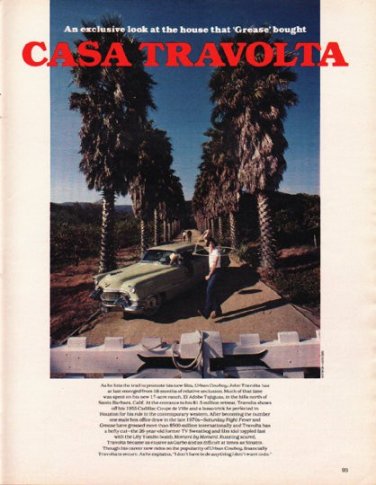 1980 John Travolta Article "Casa Travolta"