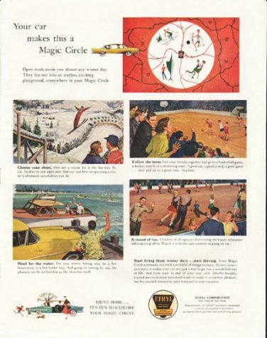 1958 Ethyl Corporation Ad "a Magic Circle"