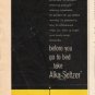 1963 Alka-Seltzer Ad "before you go to bed"