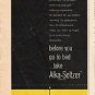 1963 Alka-Seltzer Ad "before you go to bed"