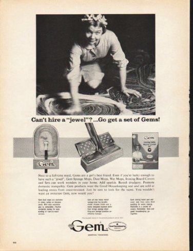 1965 Gem Mops Ad "get a set of Gems"