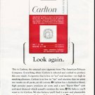 1964 Carlton Cigarettes Ad "Look again"