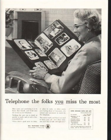 1958 Bell Telephone System Ad "the folks"