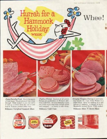 1961 Wilson's Certified Meats Ad "Whee"