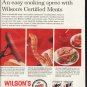 1961 Wilson's Certified Meats Ad "Whee"