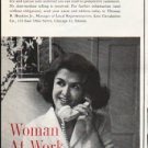 1961 LIFE Circulation Company Ad "Woman At Work"