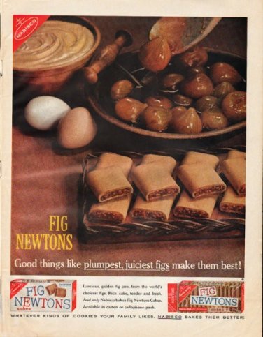 1961 Fig Newtons Ad "Good things"