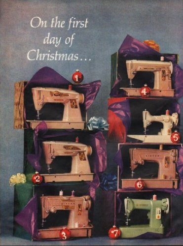 1961 Singer Sewing Machine Ad "My true love"