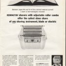 1961 Remington Shaver Ad "adjustable roller combs"