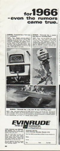 1965 Evinrude Ad "for 1966"