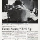 1963 Metropolitan Life Insurance Ad "Family Security Check-Up"