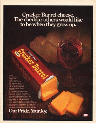 1980 Cracker Barrel Cheese Ad "The cheddar"