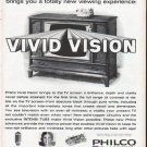 1961 Philco Television Ad "Vivid Vision"