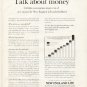 1961 New England Mutual Life Insurance Ad "Talk about money"