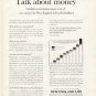 1961 New England Mutual Life Insurance Ad "Talk about money"