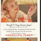1958 Eberhard Faber Ad "Stays Sharp Longer"