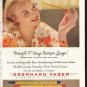 1958 Eberhard Faber Ad "Stays Sharp Longer"