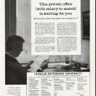 1965 LaSalle Extension University Ad "This private office"