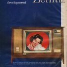 1961 Zenith Television Ad "16 years of research"