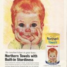 1961 Northern Towels Ad "Built-in Sturdiness"
