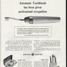 1964 General Electric Toothbrush Ad "professional recognition"