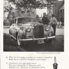 1958 Champion Spark Plugs Ad "Rolls Royce"